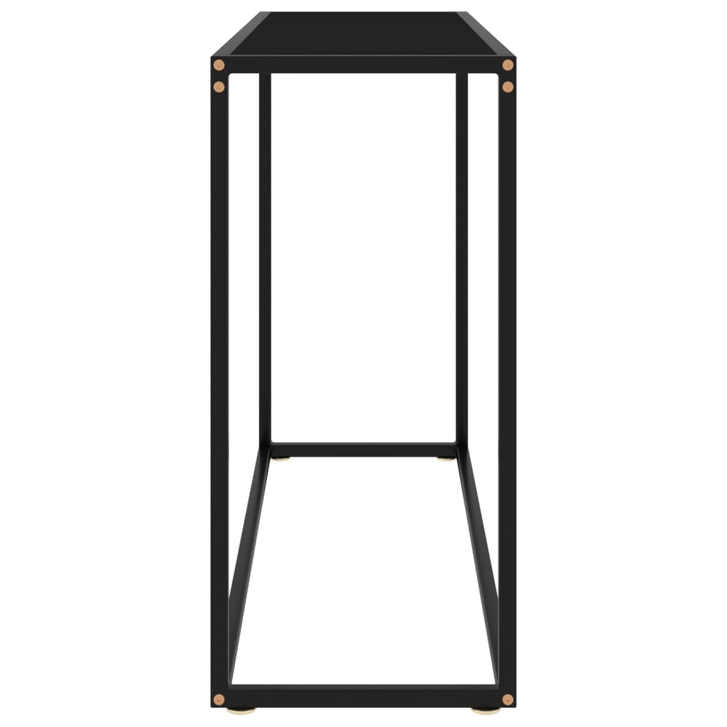 vidaXL Table console Noir 100x35x75 cm Verre trempé