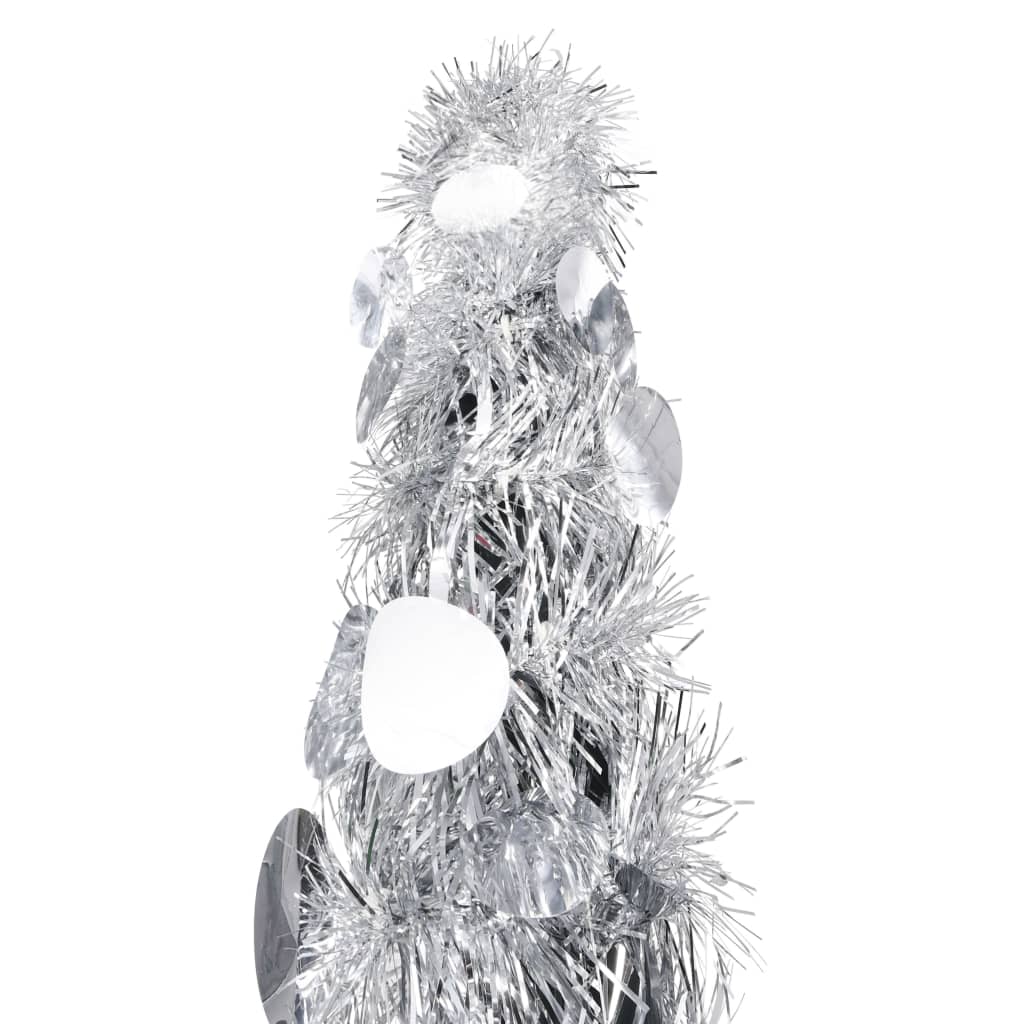 vidaXL Sapin de Noël artificiel escamotable argenté 120 cm PET