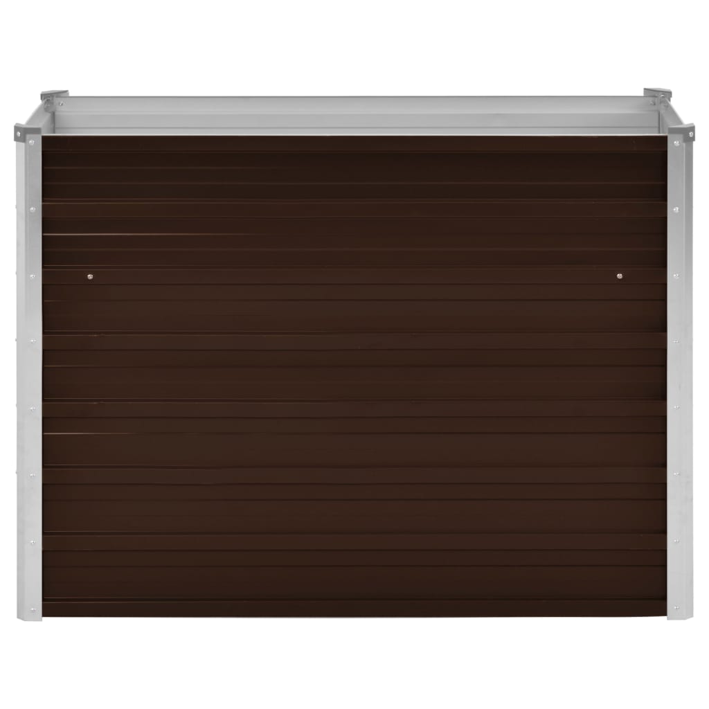 vidaXL Lit surélevé de jardin Marron 100x40x77 cm Acier galvanisé