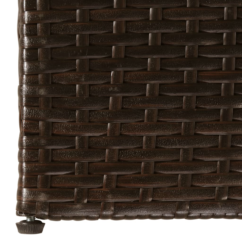 vidaXL Boîte de stockage de jardin marron 150x100x100cm Résine tressée