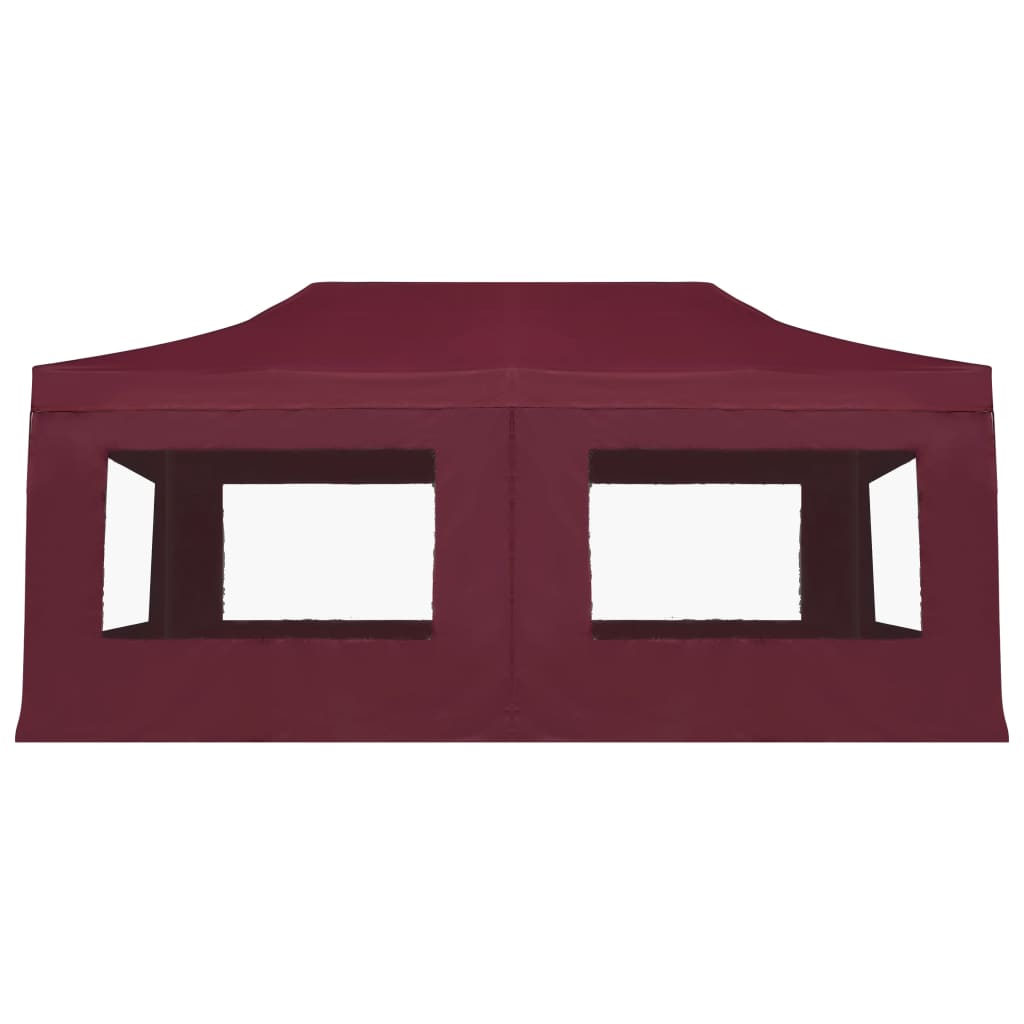 vidaXL Tente de réception pliable avec parois Aluminium 6x3 m Bordeaux