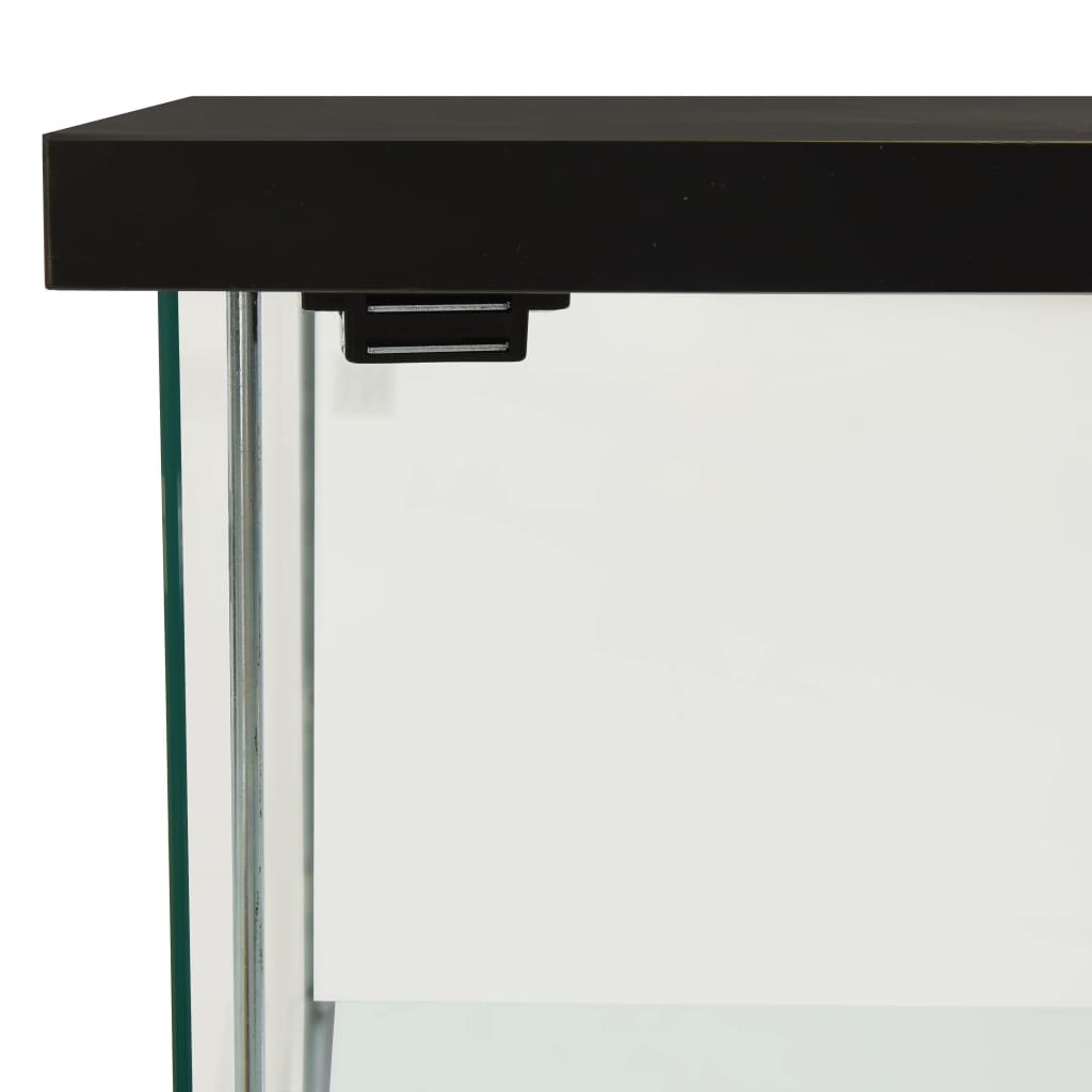 vidaXL Armoire de rangement Verre trempé Noir