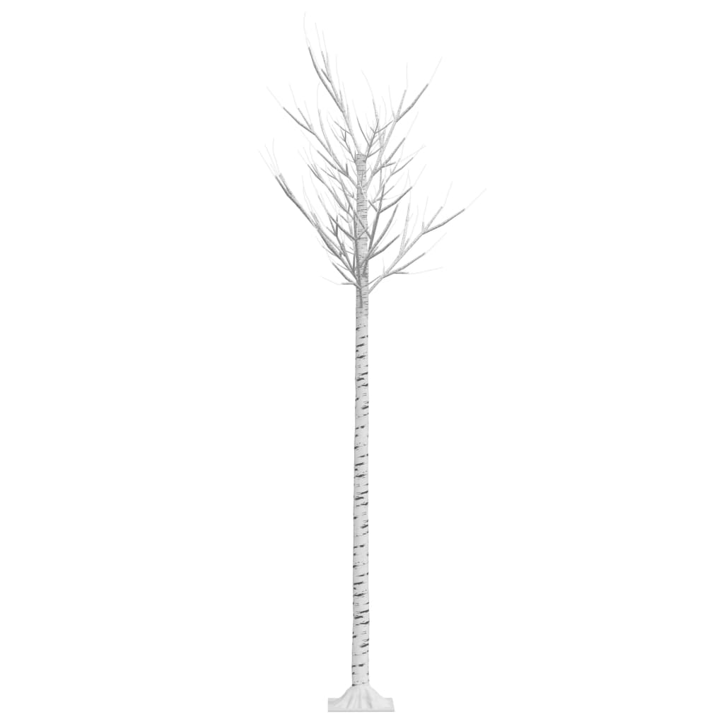 vidaXL Sapin de Noël 220 LED blanc chaud Saule 2,2 m Int/Ext