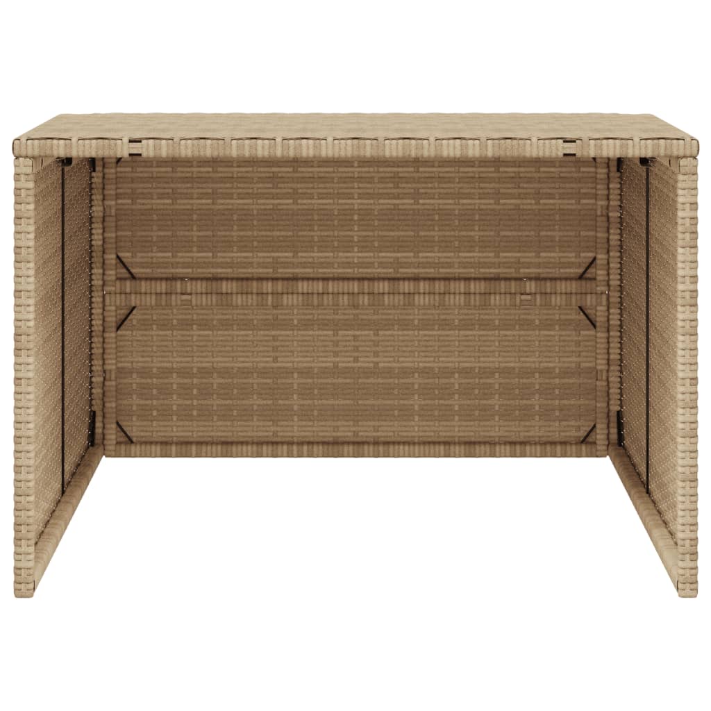 vidaXL Garage pour robot tondeuse beige 86x90x52/57 cm résine tressée