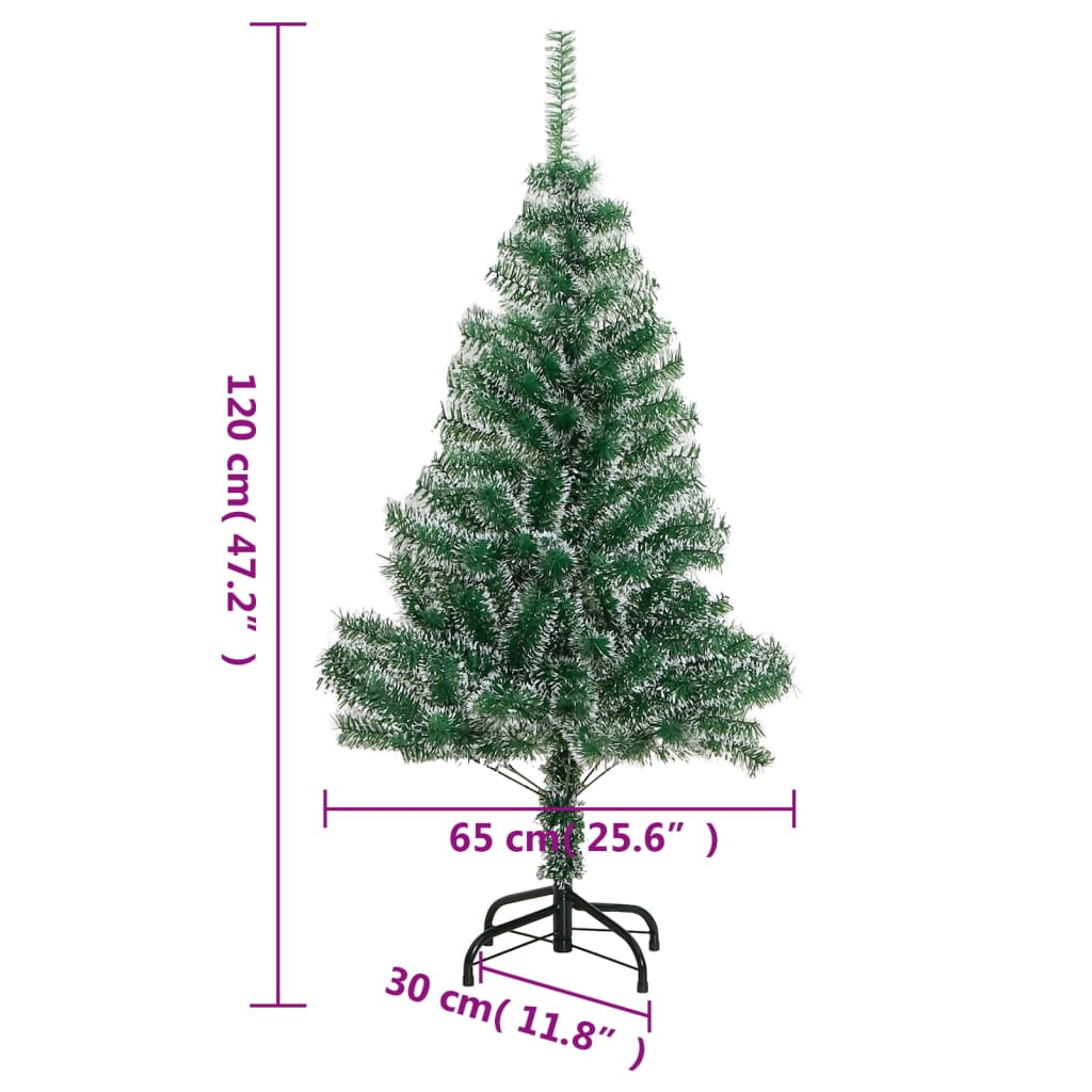 vidaXL Sapin de Noël artificiel 150 LED neige floquée