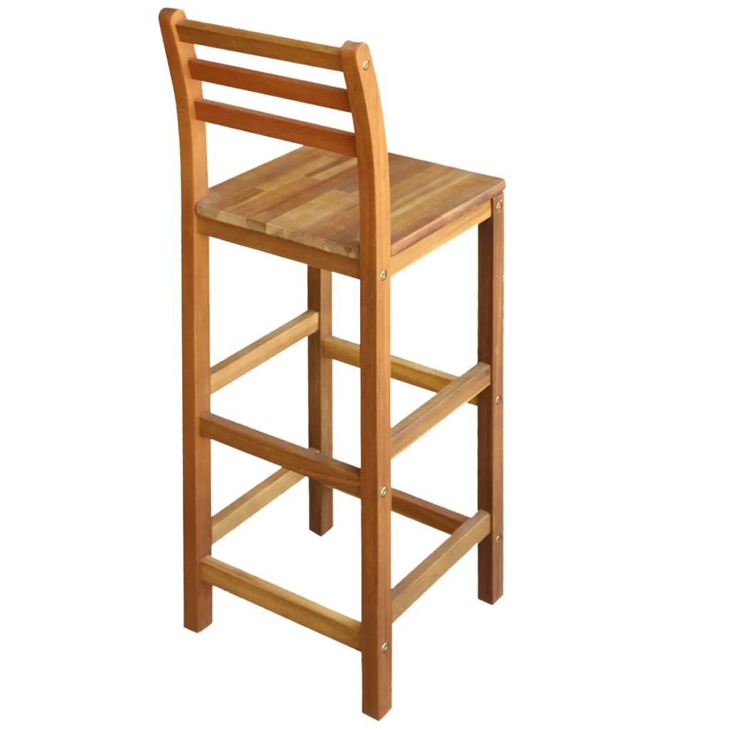 vidaXL Tabourets de bar lot de 2 bois d'acacia massif