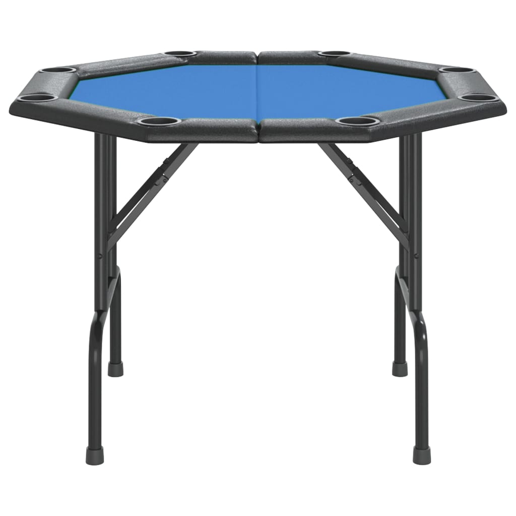 vidaXL Table de poker pliable 8 joueurs Bleu 108x108x75 cm