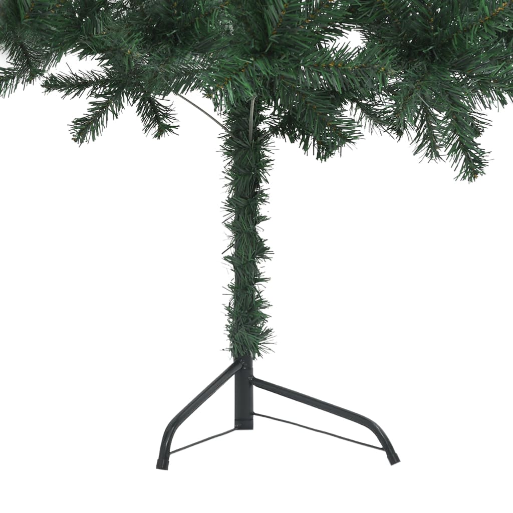 vidaXL Arbre de Noël artificiel d'angle LED et boules Vert 150 cm PVC