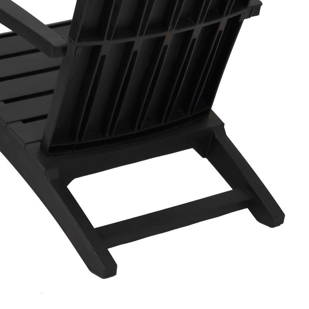 vidaXL Chaise de jardin Adirondack noir polypropylène