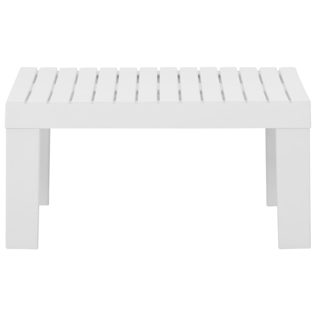 vidaXL Salon de jardin 2 pcs avec coussins Plastique Blanc