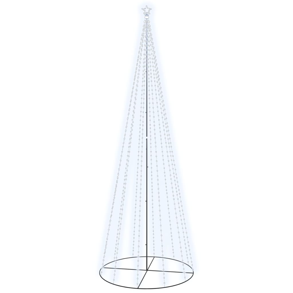 vidaXL Arbre de Noël cône 732 LED blanc froid 160x500 cm
