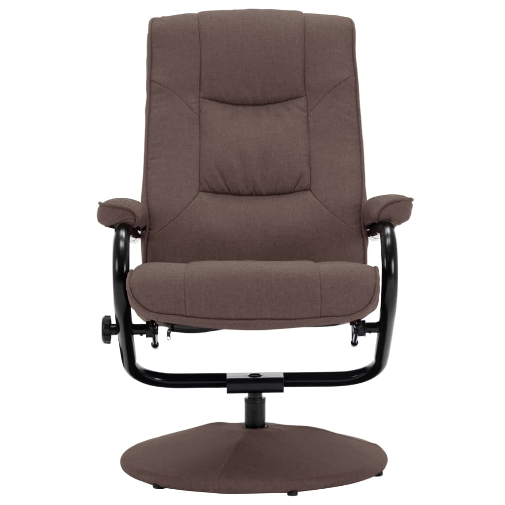 vidaXL Fauteuil inclinable avec repose-pieds marron tissu