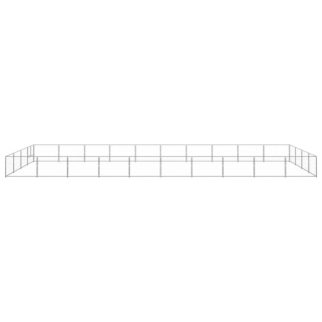 vidaXL Chenil Argenté 40 m² Acier