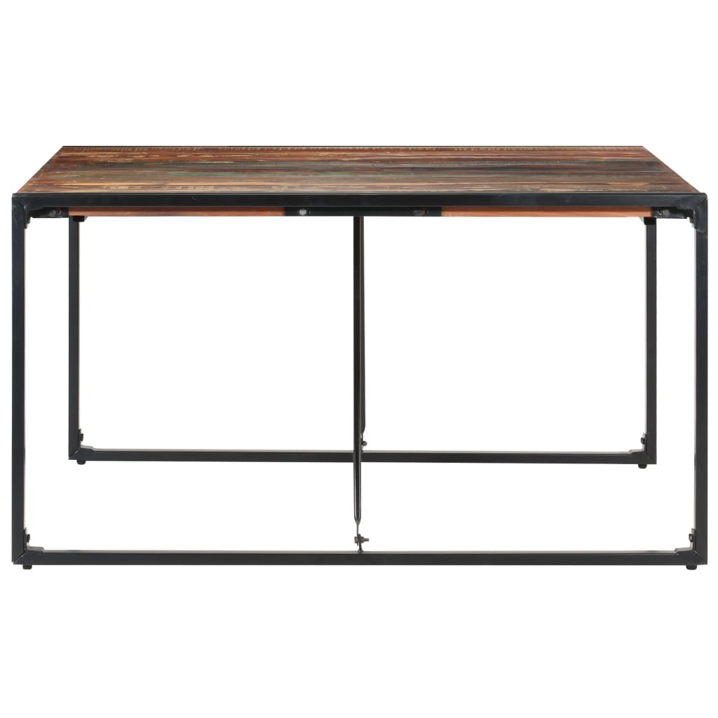 vidaXL Table de salle à manger 140x140x75 cm Bois de récupération