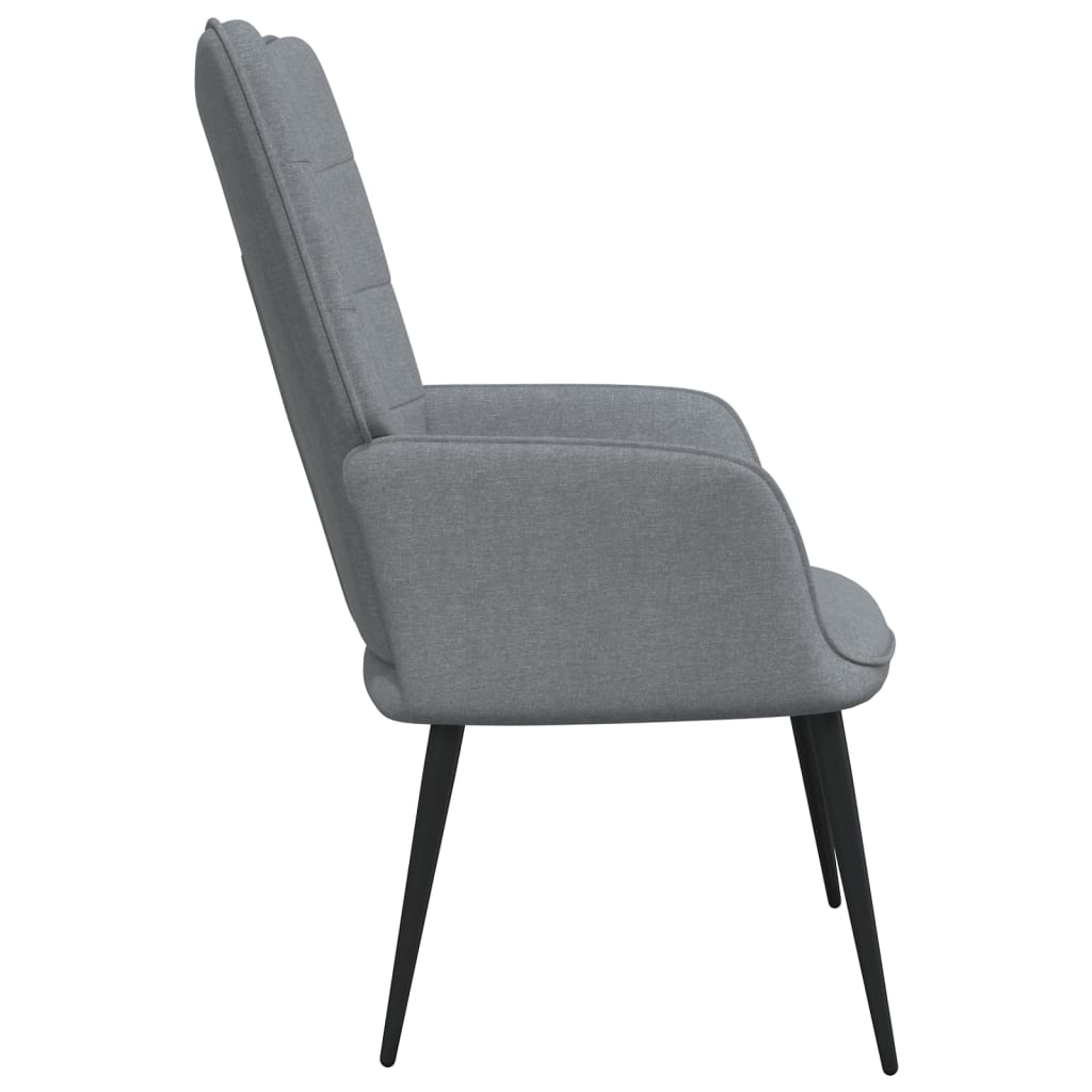 vidaXL Chaise de relaxation Gris clair Tissu