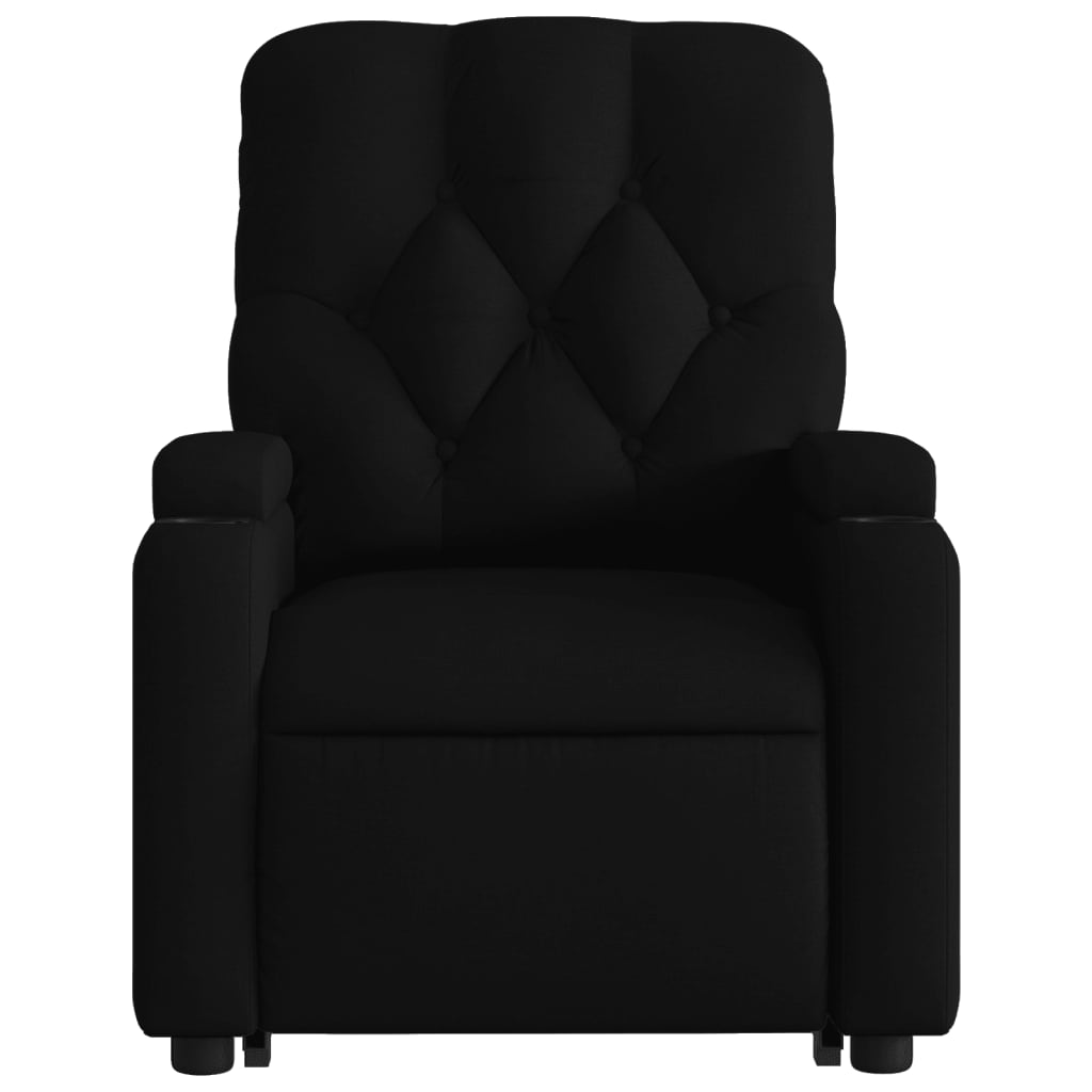 vidaXL Fauteuil inclinable de massage noir tissu