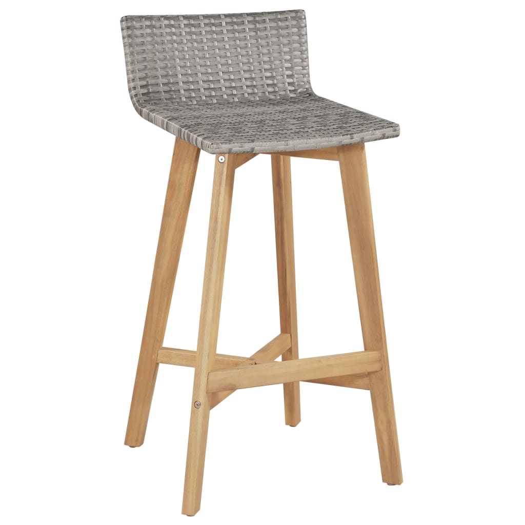 vidaXL Tabourets de bar lot de 2 bois d'acacia solide