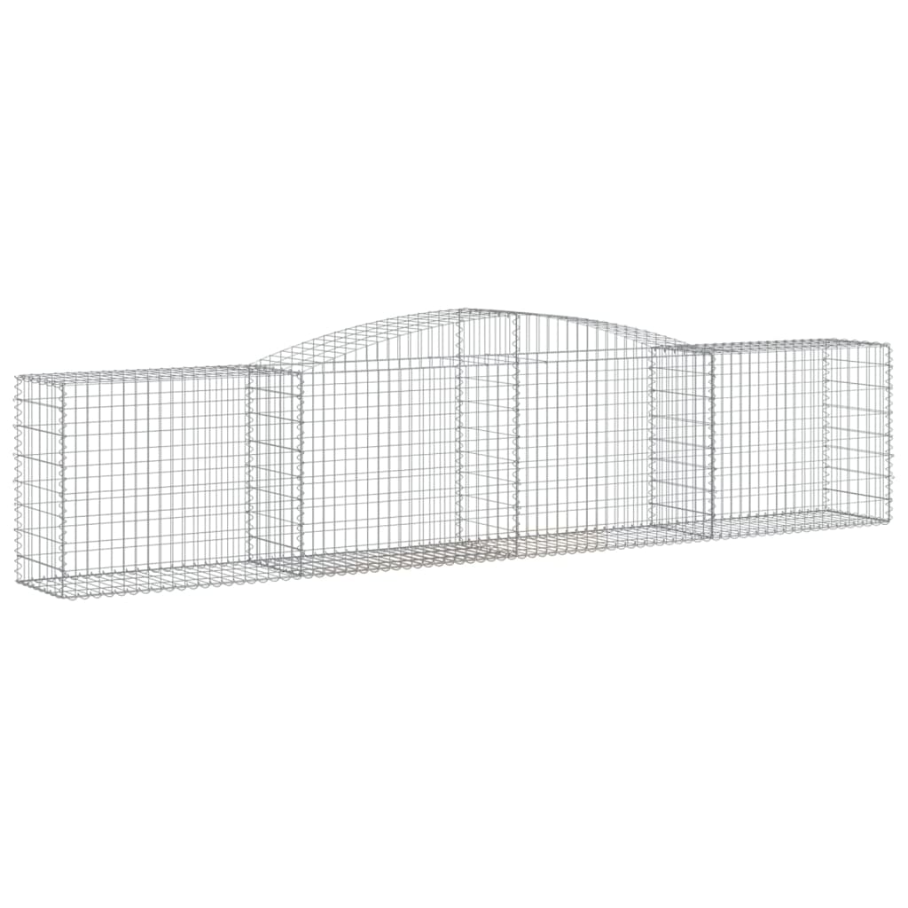 vidaXL Panier de gabions arqué 400x50x80/100 cm Fer galvanisé