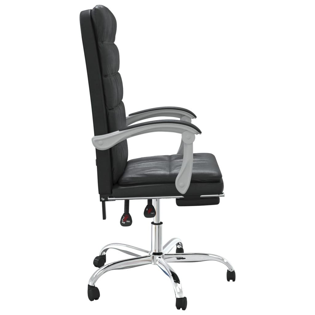 vidaXL Fauteuil inclinable de bureau Noir Similicuir