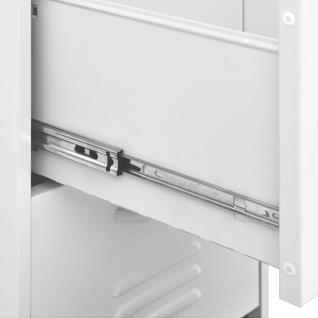 vidaXL Armoire de rangement Blanc 42,5x35x101,5 cm Acier