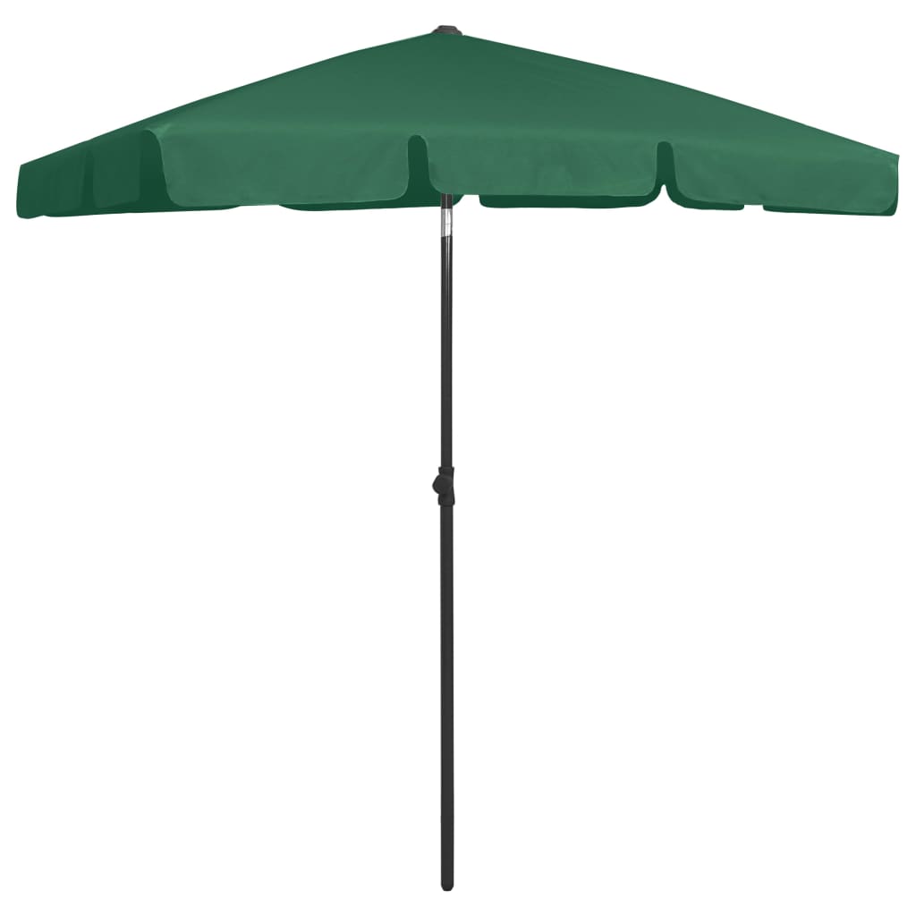 vidaXL Parasol de plage vert 180x120 cm