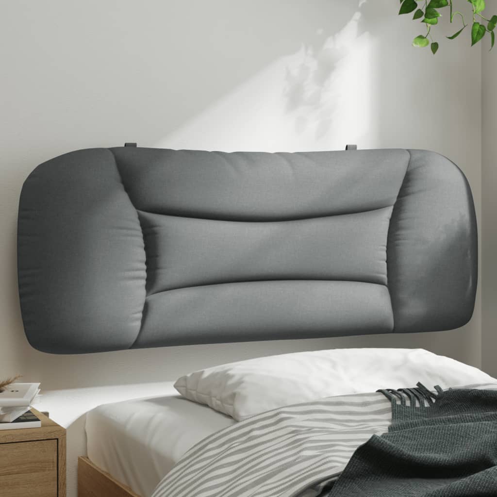 vidaXL Coussin de tête de lit gris clair 100 cm tissu