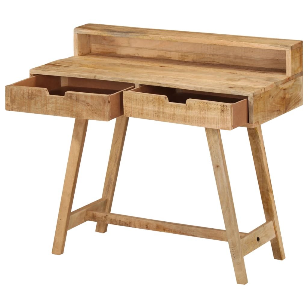 vidaXL Bureau 100x45x90 cm Bois de manguier brut solide