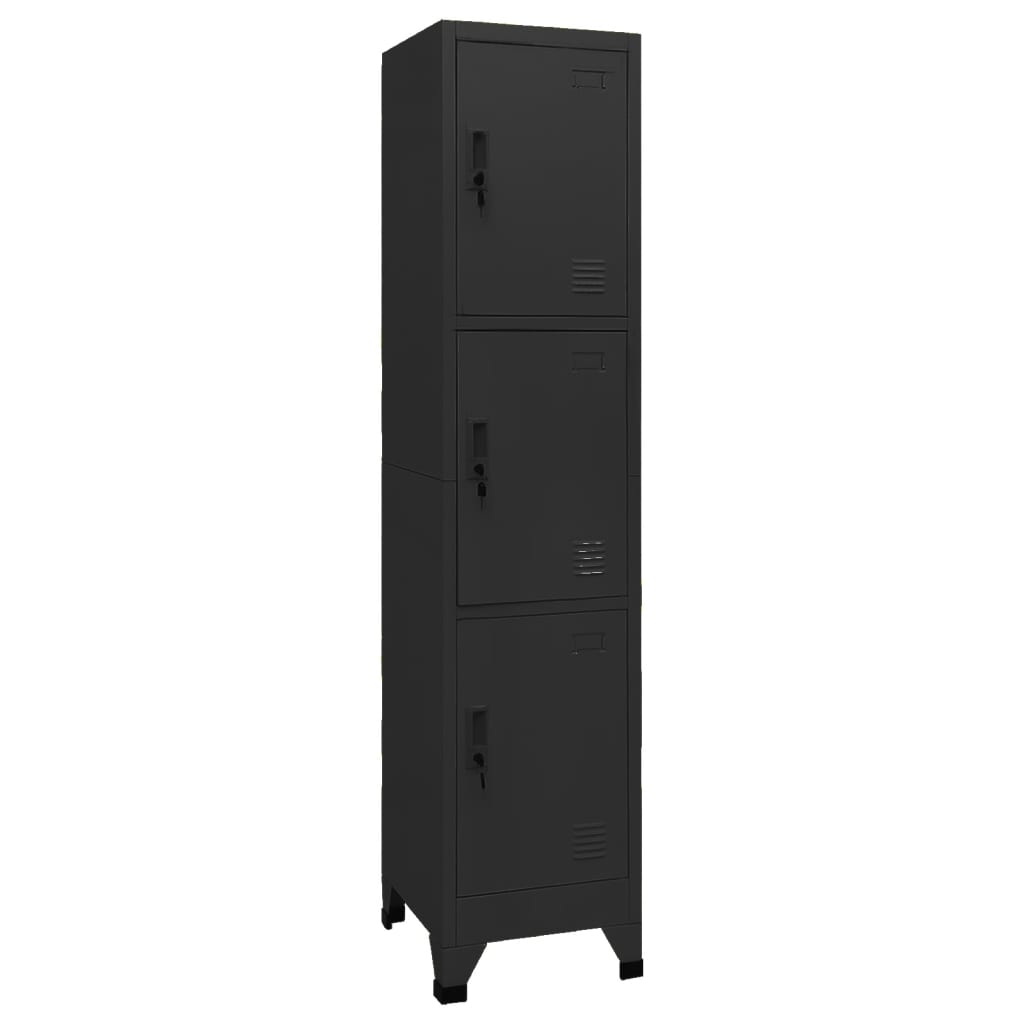 vidaXL Armoire à casiers Noir 38x45x180 cm Acier