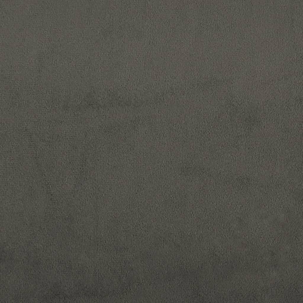 vidaXL Cadre de lit gris foncé 183x213 cm velours