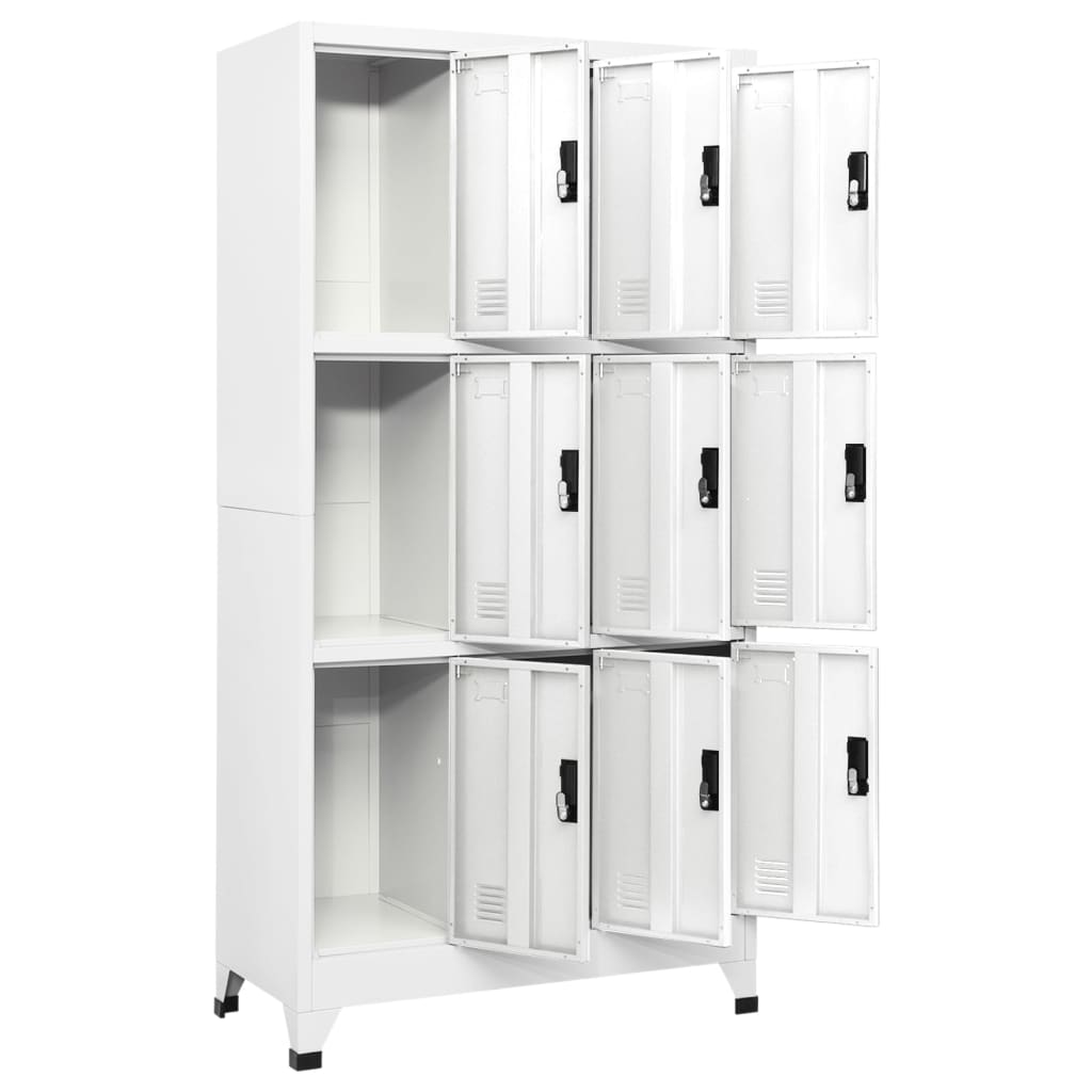 vidaXL Armoire à casiers Blanc 90x45x180 cm Acier