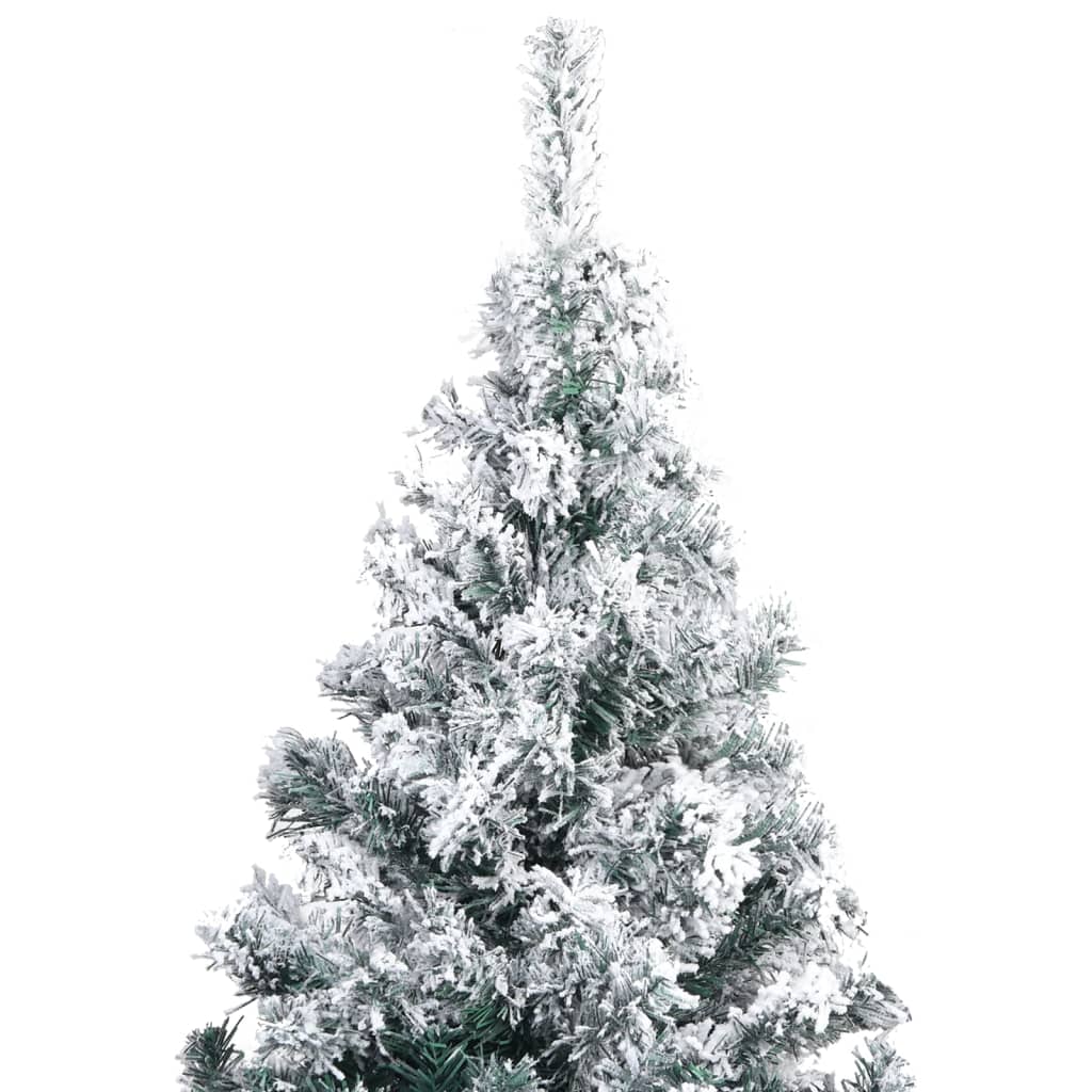 vidaXL Arbre de Noël artificiel pré-éclairé et boules vert 210 cm PVC