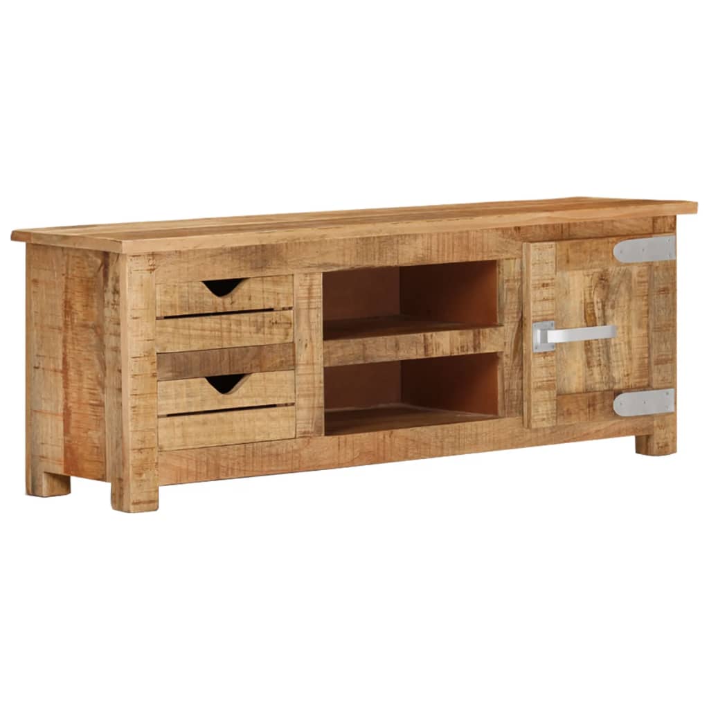 vidaXL Meuble TV 110x30x40 cm Bois de manguier brut