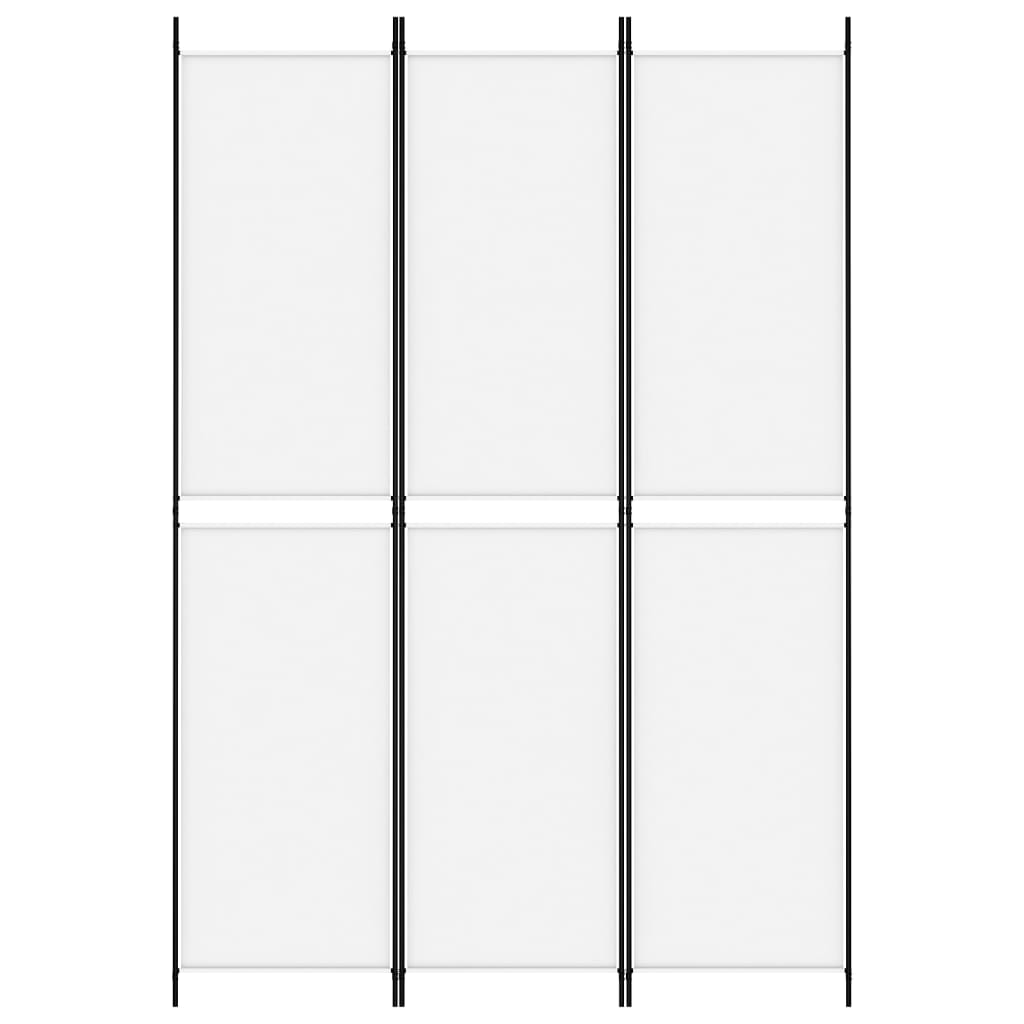 vidaXL Cloison de séparation 3 panneaux Blanc 150x220 cm Tissu