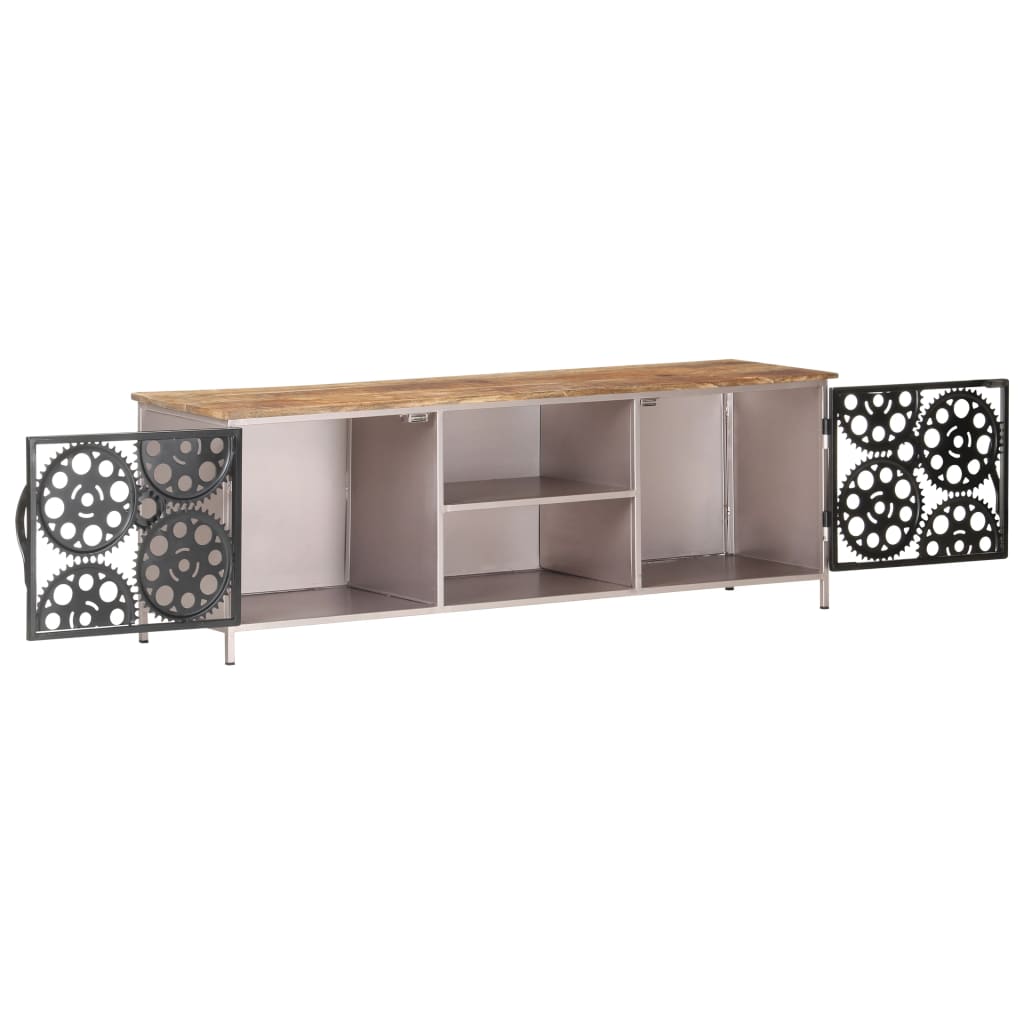 vidaXL Meuble TV 120x30x40 cm Bois de manguier brut