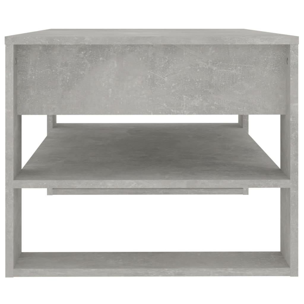 vidaXL Table basse Gris béton 102x55x45 cm Bois d'ingénierie