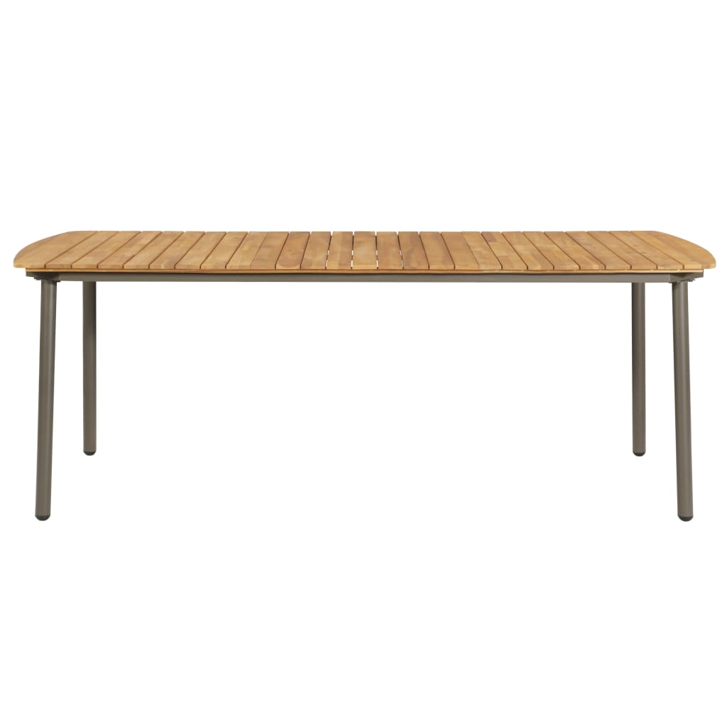 vidaXL Table de jardin 200x100x72 cm Bois d'acacia solide et acier