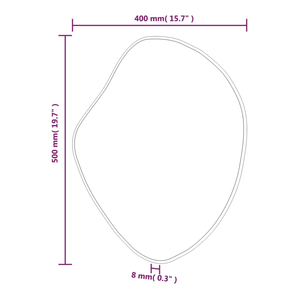 vidaXL Miroir mural Doré 50x40 cm