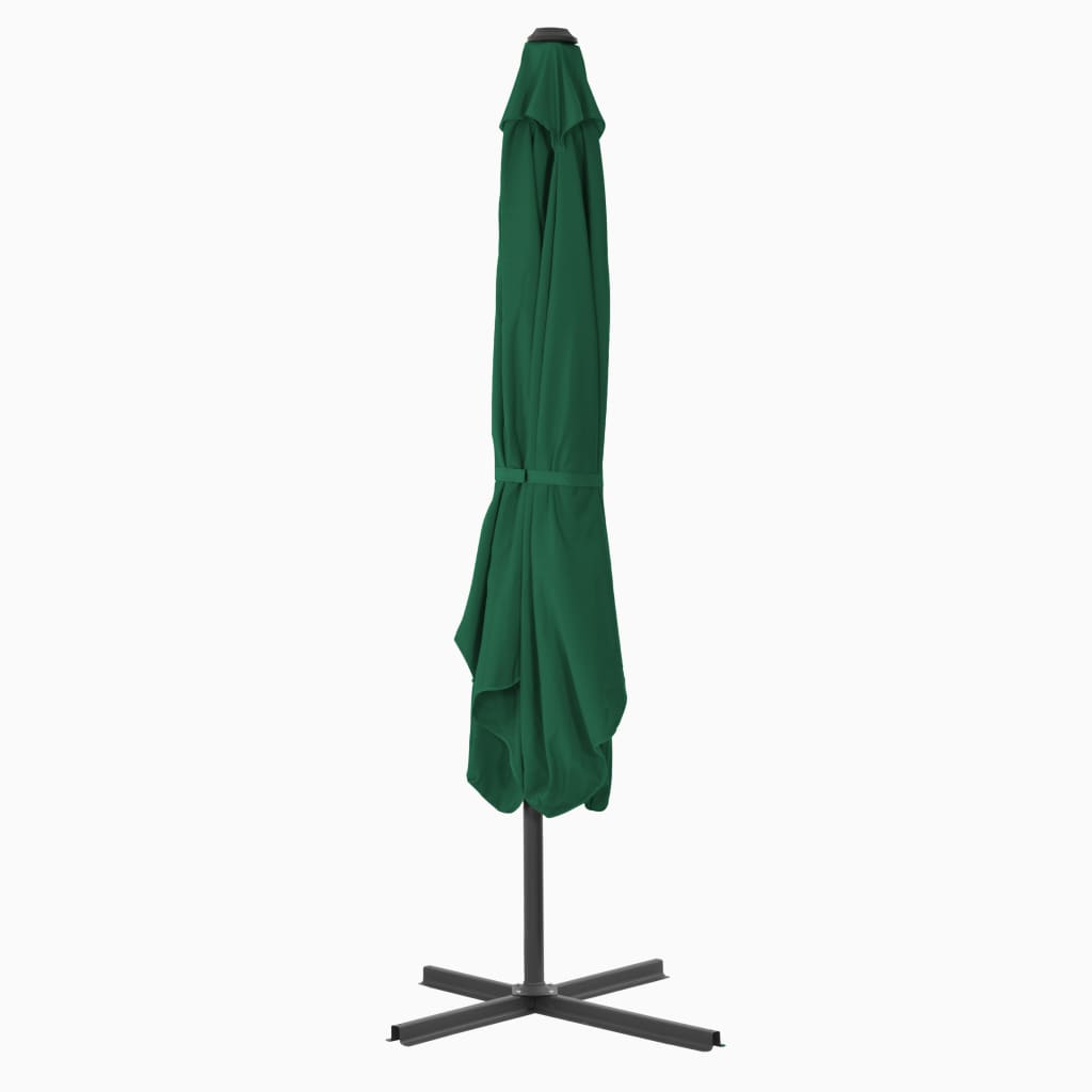 vidaXL Parasol d'extérieur avec mât en acier 250x250 cm vert