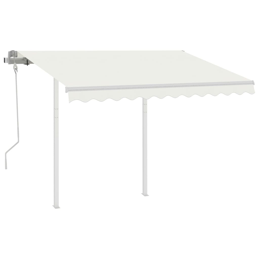 vidaXL Jeu de poteaux d'auvent blanc 300x245 cm fer