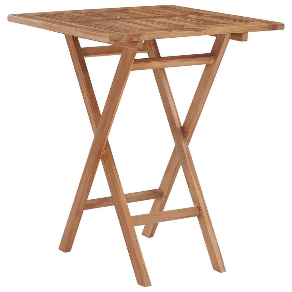 vidaXL Table pliable de jardin 60x60x75 cm Bois de teck solide