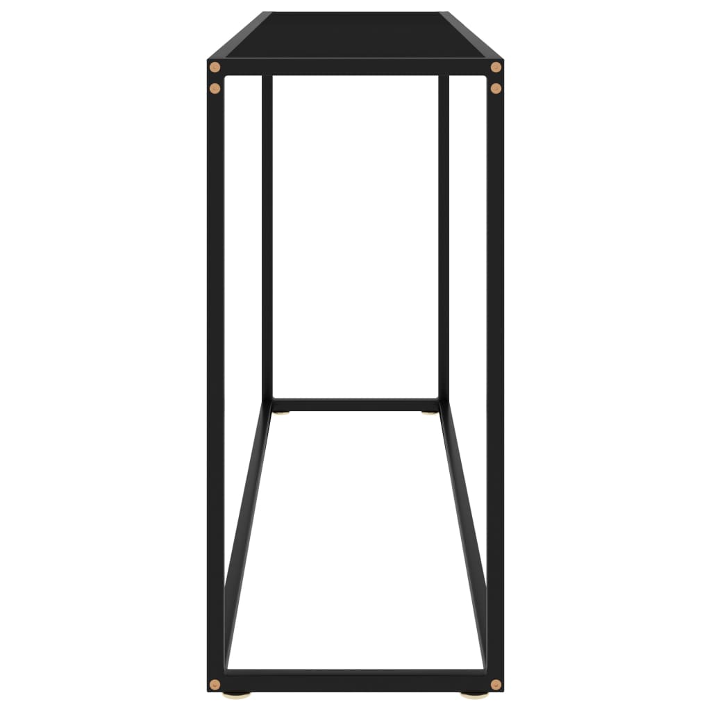 vidaXL Table console Noir 120x35x75 cm Verre trempé