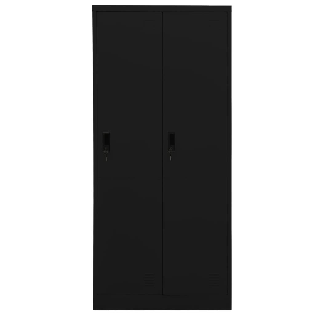 vidaXL Garde-robe Noir 80x50x180 cm Acier
