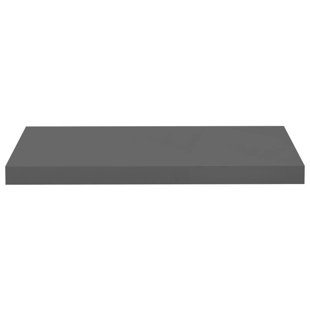 vidaXL Étagère murale flottante Gris brillant 60x23,5x3,8 cm MDF