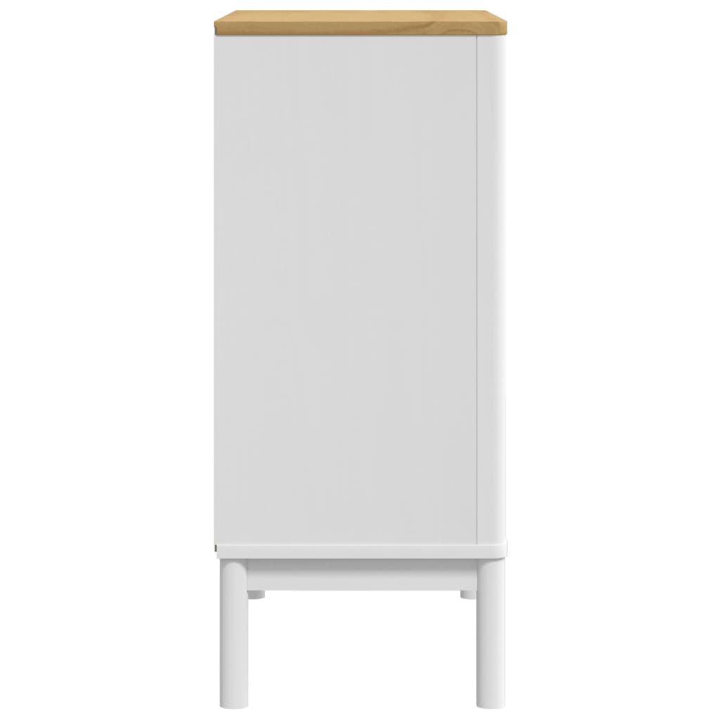 vidaXL Commode FLORO blanc bois de pin massif