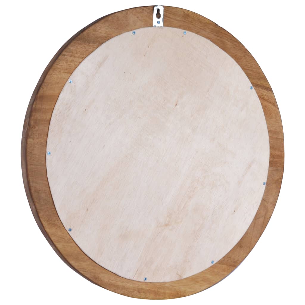 vidaXL Miroir mural 60 cm Teck Rond