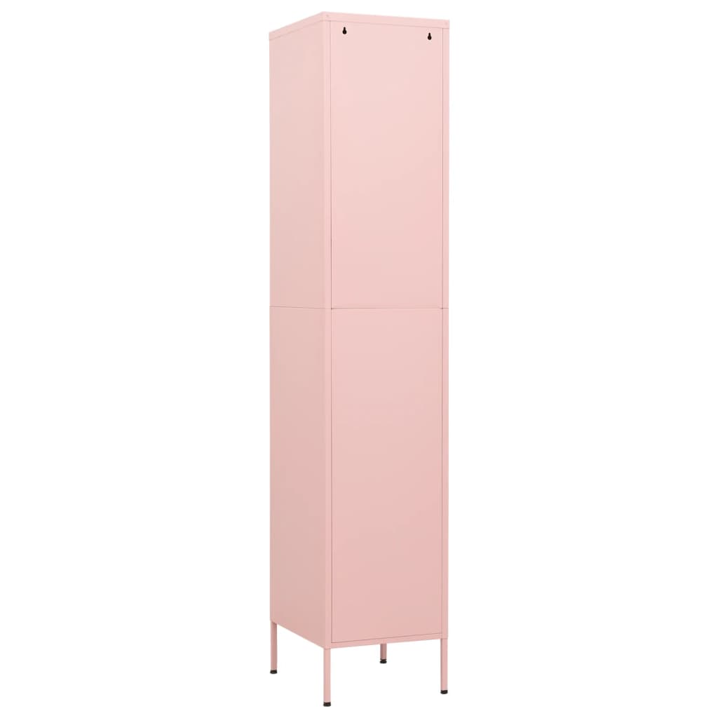 vidaXL Armoire à casiers Rose 35x46x180 cm Acier