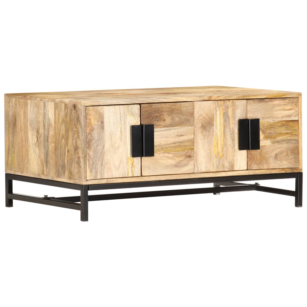 vidaXL Table basse 90x55x40 cm Bois de manguier massif