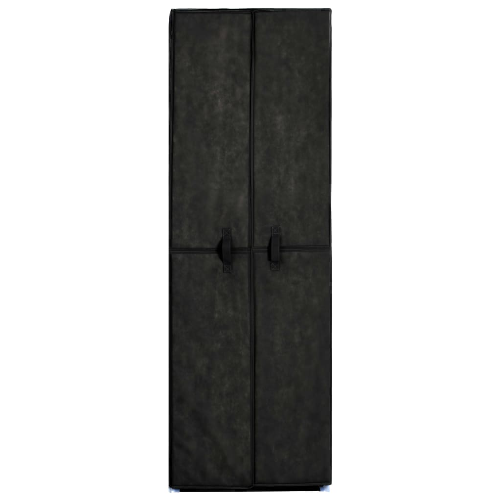 vidaXL Armoire à chaussures Noir 60x30x166 cm Tissu