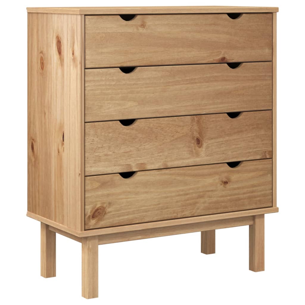 vidaXL Commode OTTA 76,5x39,5x90 cm Bois de pin massif