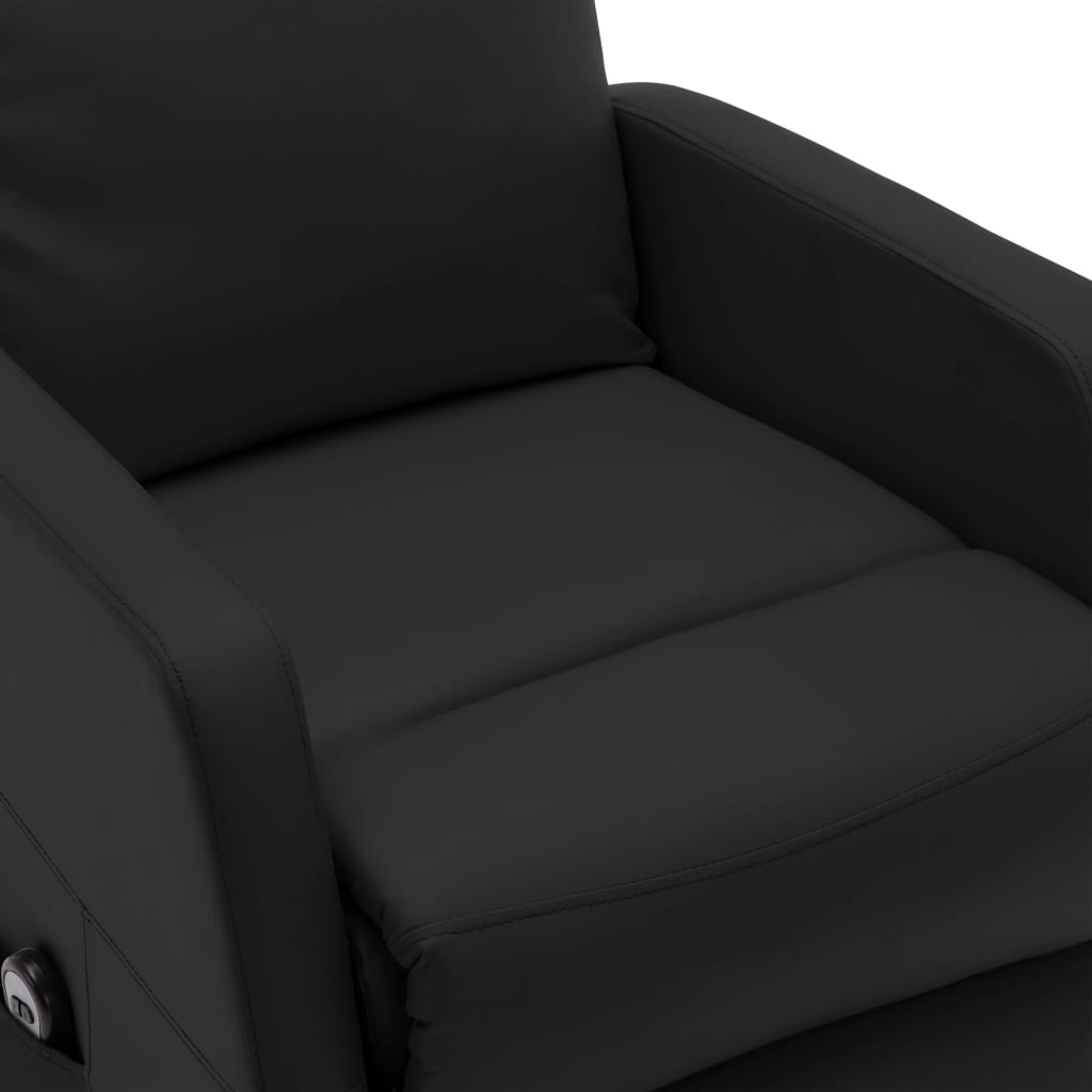 vidaXL Fauteuil Noir Similicuir